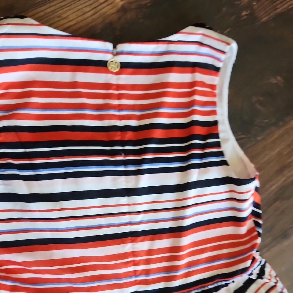 Tommy Hilfiger V-Neck Striped Midi Dress - Red, White & Blue 🇺🇸 - Picture 9 of 10